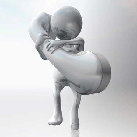 Digital Illustration of a Stickmanの写真素材