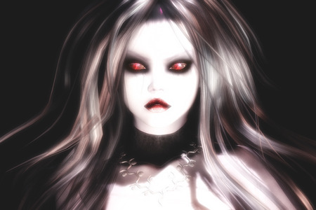 Digital Illustration of a gothic Femaleの写真素材
