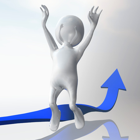 Digital Illustration of a Stickmanの写真素材