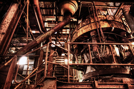 Interior View of the Carlshuette in Buedelsdorf, Germany, Location of the NordArtのeditorial素材