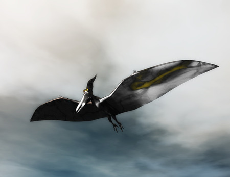 Digital Illustration of a Pteranodonの写真素材