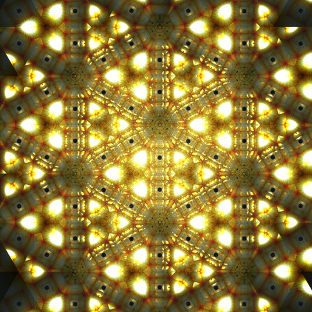 Digital Illustration of a kaleidoscopic Patternの写真素材