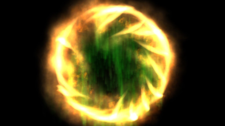 Digital Illustration of a mystic Fireの写真素材