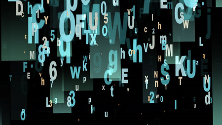 Digital Illustration of Letters and Numbers