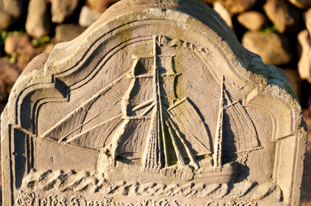 Historic Sailor Tombstones on Amrumのeditorial素材