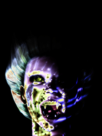 3D Illustration; 3D Rendering of a Vampireの写真素材