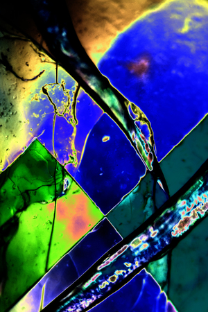 Light Graphics: Microphoto of translucent structures in polarized lightの写真素材