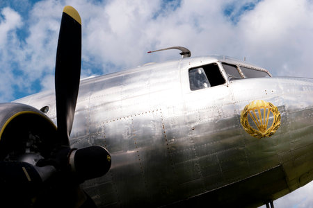 Detail of a historical aircraftのeditorial素材