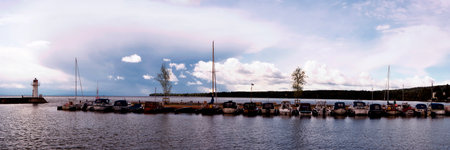 Panoramic View in Vaestergoetland West Gothland, Swedenのeditorial素材
