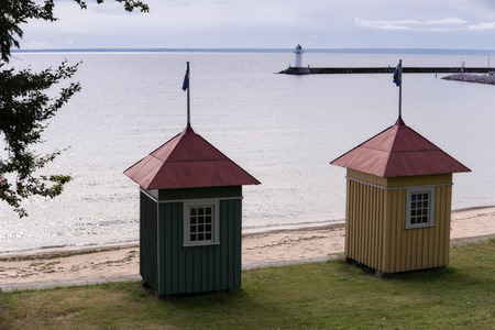 Lake Vaettern near Hjo in Swedenの写真素材
