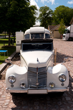 KARLSBORG, SWEDEN - AUGUST 14, 2016: Classic british car on the British Motor Met in Karlsborg...