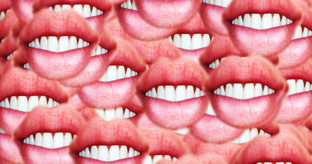Computer generated image of female lips
