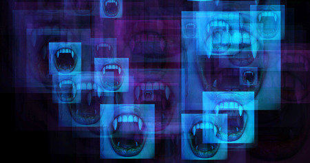 Computer generated image of surreal vampiresの写真素材