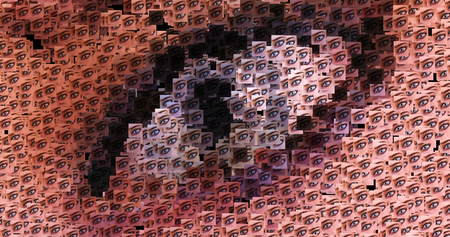Computer generated image of female eyes