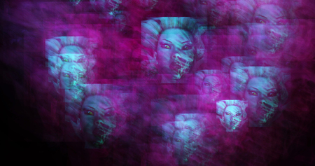Computer generated image of surreal fairiesの写真素材
