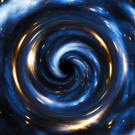 Artistic Representation of a cosmic Black Hole. Elements furnished by NASA