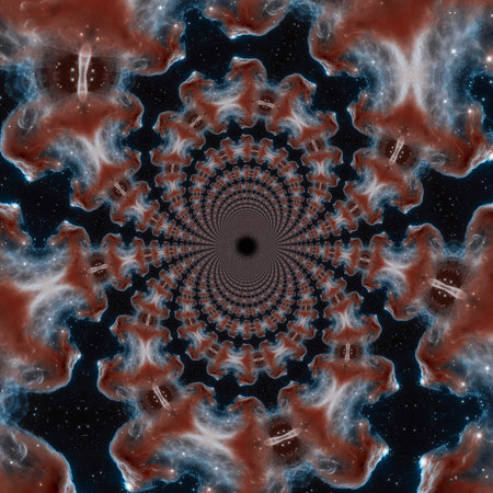 Artistic Representation of a cosmic Black Hole. Elements furnished by NASAのeditorial素材