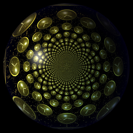 Digital 3D Illustration of surreal Clocks