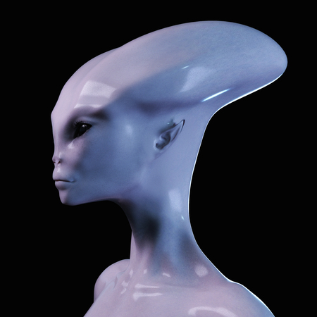 Digital 3D Illustration of an Alienの写真素材