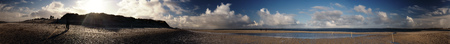Panoramic View on the North Frisian Island Amrum in Germanyの写真素材