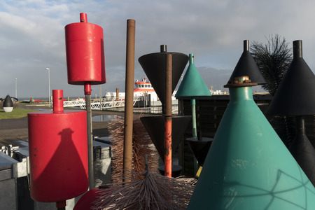 Navigation Marks on the North Frisian Island Amrum in Germanyの写真素材