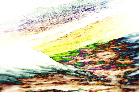 Microcrystals of tartaric acid in polarized lightの写真素材