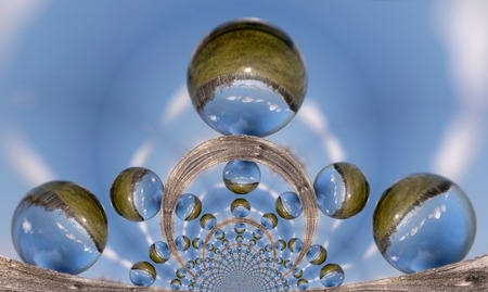 Kaleidoscopic Pattern of a Landscape, based on own Reference Imageの写真素材