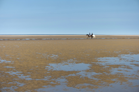 On the Beach of St. Peter-Ording in Germanyの写真素材