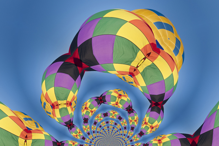 Kaleidoscopic Pattern of a Hot Air Balloon, based on own Reference Imageの写真素材