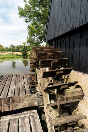 LAGE , GERMANY - JULY 29, 2018: The watermill in Lage an der Dinkel was first mentioned in a...