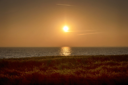 Sunrise on Fischland in Germanyの写真素材
