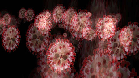 Artistic 3D illustration of aerosolの写真素材