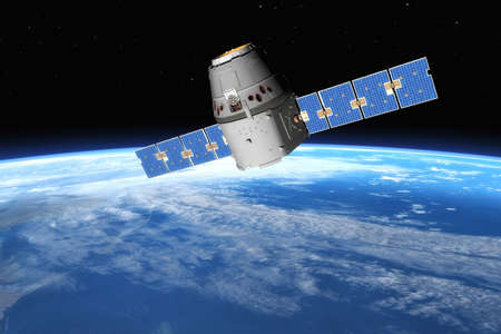 Artistic 3D illustration of a science fiction sceneの写真素材