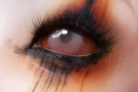Artistic 3D illustration of a female eyeの写真素材