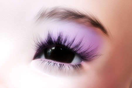 Artistic 3D illustration of a female eyeの写真素材