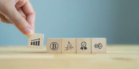 Atleast marketing trend in 2022 need for business owner, company to change, adjustment and know to get ahead is including Sustainability, cryptocurrency, authenticity, ai artificial intelligenceの写真素材
