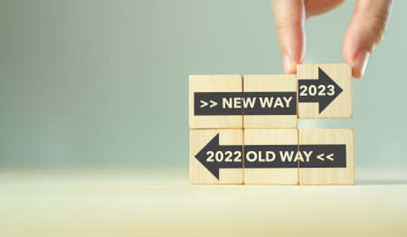 New way and old way approach to business. Company resolution. Improvement and change management....