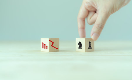 Business strategies in recession. Strengthen business in economic downturn. Making customers priority, marketing strategies, managing staff, networking, develop innovative practices, seek assistance.の写真素材