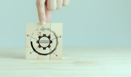 Continuous improvement concept. Solving problems, improving organizational processes. Creating...
