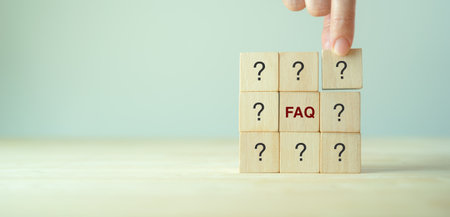 FAQ - Frequently asked questions concept. Collection of frequently asked questions on any topic and answers. FAQ in websites, social networks, business. Marketing and customer service.の写真素材