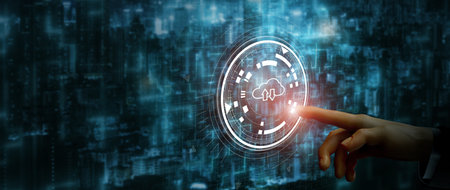 Cloud computing for digital transformation. Heavy computing power, storage, and IT infrastructure...