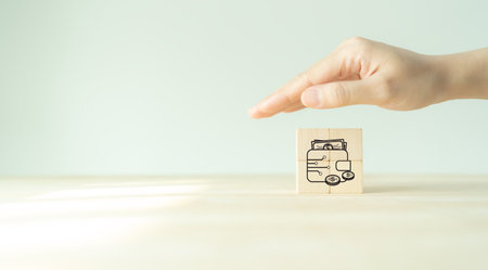 Safety online payments and personal data protection. Enhancing digital wallet security. Online banking, login, protection. Smart wallet with an application for payment by credit and debit cards.の写真素材