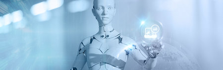 Marketing automation concept. Digital marketing and advertising strategies. Scaling reach and engagement across websites, social media and digital advertising to target, acquire and retain customers.の写真素材
