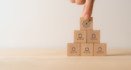 Target customer, buyer persona, customer behavior, personalization marketing, customer centric, recruitment, human resource management, personal development concept. Marketing plan and strategy.の写真素材