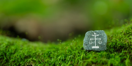 International environmental law concept. Climate or environmental justice. Environmental regulations for sustainable business corporate and industry. International law for environmental protection.の写真素材