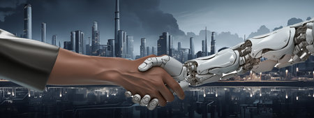 Technology partner and business matching concept. Digital transformation in areas cloud computing,...