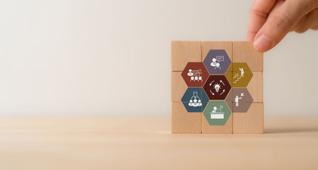 Continuous learning and development concept. Acquiring new knowledge, skills and abilities to enhance personal and professional growth. Embracing a growth mindset and investing in self improvement.の写真素材