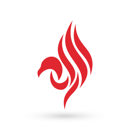 Red falcon logo icon.のイラスト素材