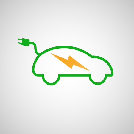 Electric car iconのイラスト素材