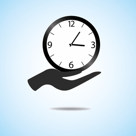 hand hold and give clock vector icon のイラスト素材